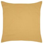 1 taie d'oreiller percale de coton uni 63 x 63 cm elysee moutarde