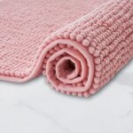 1 tapis de bain rose, 60 x 90 cm, antid�rapant super absorbant, lavable en machine convient pour la salle ...