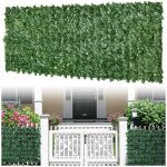 1 x 3m haie artificielle - cl�ture artificielle de feuilles d�coration de �cran de cl�ture antivol de ...