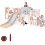 10 en 1 toboggan interieur exterieur enfants balançoire, panier de basket, aire de jeux enfants en plastique, ... 10 en 1 toboggan interieur exterieur enfants balançoire, panier de basket, aire de jeux enfants en plastique, ...