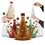 10 bouteilles de no�l en forme de sapin de no�l de 250 ml pour liqueur ou vin (cadeau).