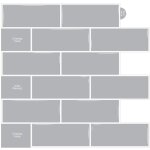 Memkey - 10 carrelage adhesif mural credence adhesive pour cuisine gris (30, 5 x 30, 5 cm) Memkey - 10 carrelage adhesif mural credence adhesive pour cuisine gris (30, 5 x 30, 5 cm)