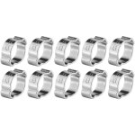 10 colliers de serrage � deux oreilles en fer galvanis� zingu� 5 - 23 mm pour tuyaux d'essence (11 - ...