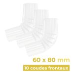 10 coudes frontaux 60 x 80 en alu  angle de 74 - b3 - aluhome