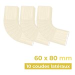 10 coudes latraux droit 60 x 80 en alu  angle de 74 - tp22 - aluhome