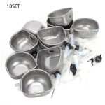 10 ensembles d'accessoires d'alimentation de bol d'eau potable d'abreuvoir de lapin d'acier inoxydable ...