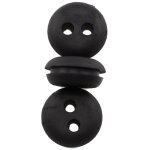 10 ?illets en caoutchouc, 2 trous, noir, outils de pelouse, accessoires de jardinage (10 pi�ces)