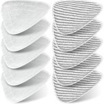 10 lingettes de rechange en microfibre pour balai vapeur vileda - lingettes triangulaires en chenille ...