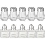 10 mini sali�res et poivri�res en verre - portables pour les voyages et la p�tisserie