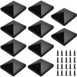 10 pcs capuchon pour poteau de cloture, capuchons de poteau en plastique cache poteau 10x10 capuchon ...