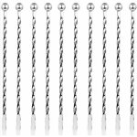 Fitags 10 pcs cocktail agitateurs, premium touillette cocktail en acier inoxydable 19, 1cm motif spirales ...