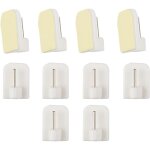 10 pcs crochet rideau, accroche rideau, tringle sans percage crochets autocollants pour barres de rideaux ...
