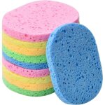 10 pcs �ponge visage nettoyant, �ponge cosm�tiques en cellulose naturelle, �ponges d�maquillantes r�utilisable ...
