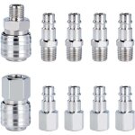 10 pcs raccords de compresseur 1 / 4 bsp raccord rapide pneumatique europ�en coupleur pneumatique d'air ...