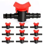 10 pices 16mm vanne commutation d'irrigation, irrigation pipe valve switch, robinet jardin en plastique ...