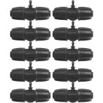 Fitags - 10 pices 16mm  4 / 7 connecteur de t barbel de verrouillage de jardin pour l'irrigation ...