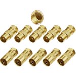 10 pi�ces adaptateur m�le / femelle de type f vers coaxial m�le / femelle, c�ble coaxial d'antenne tv ...