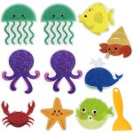10 pi�ces autocollants antid�rapants pour salle de bain , avec 1 petit grattoir, autocollants de baignoire ...