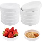 10 pi�ces bols � sauce soja blanc, 8. 7 x 2. 6 cm mini bols � trempette, rond coupelle aperitif r�utilisable, ...