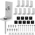 10 pi�ces corni�res de connexion d'angle 90� en aluminium pour montage de panneaux solaires, support ...