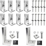 10 pices ensemble equerre metal fixation, 90 equerre fixation panneaux solaires, querre tagre photovolta ...