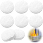 10 pi�ces laine c�ramique pour chemin�e bio�thanol, fibre de verre, �ponge c�ramique ronde pour foyers ...