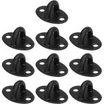 10 pi�ces plaque oeillet en acier inoxydable noir, crochet plafond pour suspendre �quipements ext�rieurs, ...