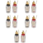 10 pi�ces plaqu� or prise banane prise connecteur borne de liaison pour amplificateur haut - parleur ...