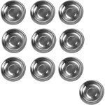 10 pi�ces plat � sauce en acier inoxydable, assiettes soucoupe plat d'�pices, sauce soja ronde �cran ...