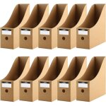 10 pi�ces de porte revues en papier kraft, solide porte documents en carton avec �tiquettes et avec 10 ...