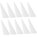 10 pi�ces pr�sentoirs � bagues en acrylique blanc - support conique pour organisation et exposition de ...