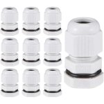 10 pi�ces presse - �toupes m20, 6 - 12 mm r�glable, �tanche ip68, entr�e de c�ble m�trique en plastique ...