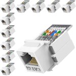 10 pi�ces prise rj45 cat6 keystone - outil sans outil - prise murale ethernet - coupleur r�seau cat6