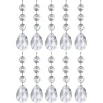 10 pices prismes de lustre en cristal de nol 38mm larme cristal  suspendre pampille cristal transparent ...