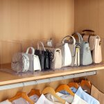 10 pi�ces s�parateurs de rangement pour sacs � main ? plastique �pais transparent ? cloisons r�glables ...