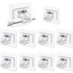 10 pi�ces support tringle rideaux sans percage, accroche rideau adhesif, supports de tringle auto - adh�sifs ...