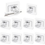 10 pi�ces support tringle rideaux sans percage, accroche rideau adhesif, supports de tringle auto - adh�sifs ...