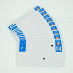 10 plaque immatriculation alu fond blanc d�pt 04 210x130mm tiflex