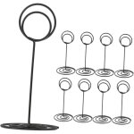 10 porte - num�ros table noirs ? pinces m�talliques pour photos et cartes mariage
