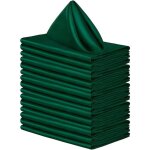10 serviettes table polyester / coton 30x30 cm ? vert ? lavables ? pour �v�nements et d�ners