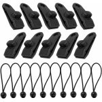 10 sets pince pour bache, attache bache, pinces de tente, tendeur bache piscine, tente pince, tendeur ...