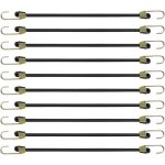 10 tendeurs �lastiques 24 cm mini sandows ajustables, cordon caoutchouc robuste universel camping / tente ...