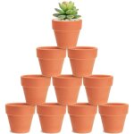 10 terre cuite mini pots de plante / de fleurs / de poterie en argile, en cramique avec trou de vidange, ...