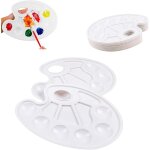 [jamais utilis]10 x plastic paint palettes, acrylic gouache paint palettes for diy art craft paint, ...