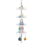 100 - 320cm Étagère d?angle de douche téléscopique sans percage avec 4 paniers et 2 porte - serviettes ... 100 - 320cm Étagère d?angle de douche téléscopique sans percage avec 4 paniers et 2 porte - serviettes ...
