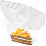 100 bo�tes � g�teaux individuelles en plastique, contenants pour cheesecakes de 12, 5 cm avec couvercle ...