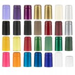 100 capsules thermor�tractables pour bouteilles de vin et liqueurs de couleur (mariage)