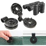 100 clips de fixation trait�s anti - uv pour brise vue filet grele de 90 � 350g / m2 - attaches filet ...