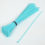 100 collier de serrage crant� nylon bleu 3. 6x250 pour auto moto