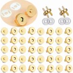 100 ensembles de fermoirs  boutons magntiques bouton de fermoir de fixation de 18 mm / 0, 7 ' pour ...